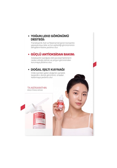 Leke Karşıtı Aydınlatıcı Ampül Astaxanthin Içerikli, Cilt Tonu Eşitleyici Aydınlatıcı Bakım 30ml