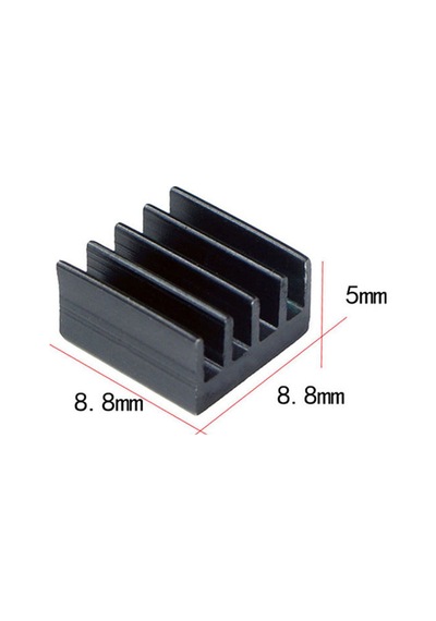 8.8mm X 8.8mm X 5mm Alüminyum Metal Soğutucu Blok Radyatör Amfi Led Entegre Transistor Vga Ram