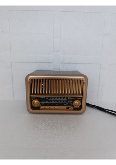 Nostaljik Radyo Klasik Radyo Bluetooth Hoparlör Usb-tf Çalar Ses Bombası Şarjlı Radyo - Kahverengi-