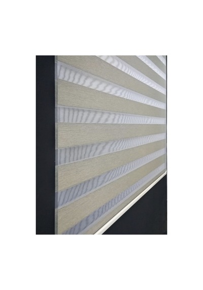 Güneş, Işık Geçirmeyen Karartma Blackout Haki Renginde Zebra Stor Perde Haki - 106387824 Haki
