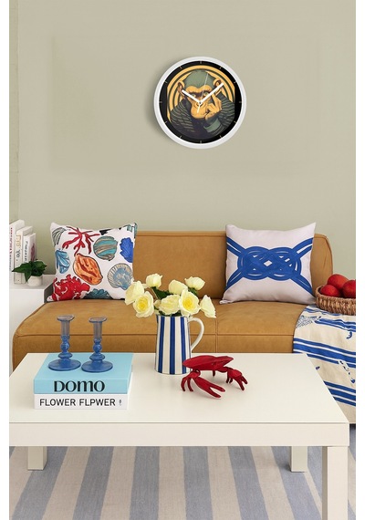 Cool Maymun Tasarım Modern Duvar Saati - 42cm - Önü Camlı Beyaz Kasa - Sessiz Mekanizma-jh0525 Beyaz