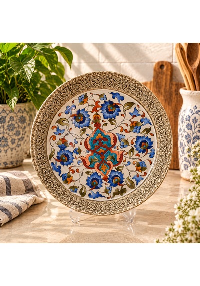 Gümüş Çerçeveli Dekoratif Tabak 26x34