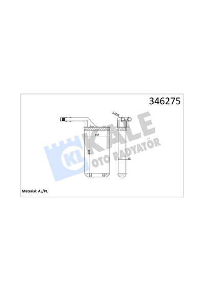 Kale 346275 Kalorifer Radyatörü - Peugeot 106 1994-1996 1.5 D Dizel 644872 - 644875 - 96090004 - 96095386
