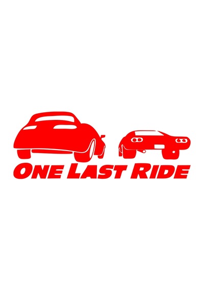 One Last Ride Araba Stickeri 17x17 Cm Kırmızı