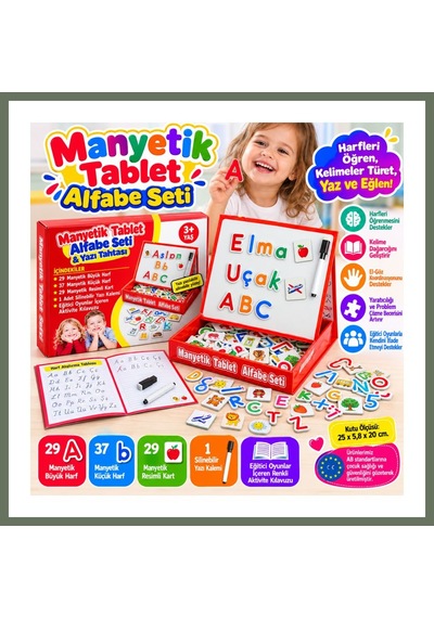 Bezos 7910 Manyetik Tablet Alfabe Seti Bezos1