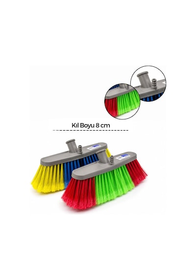 Günsan Standart Oto Yıkama Fırçası 6 Sıra - 8 Cm Kıl Boyu, Yumuşak Doku- 12'li Paket