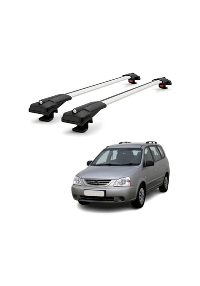 Kia Carens Mpv 2002-2006 İçin Ara Atkı Tavan Barı , Araç Üstü Ekipman Taşıma Barı Gri 2 Adet