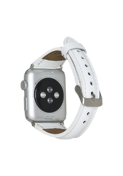 Apple Watch Uyumlu Deri Kordon 38-40-41mm Slim F3 Beyaz Diğer