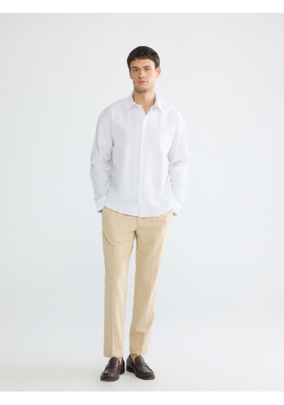 Lcw Vision Beyaz Regular Fit Poplin Erkek Basic Gömlek
