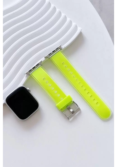 Movenchy Watch 38mm Jelly Silikon Kordon - Yeşil Diğer