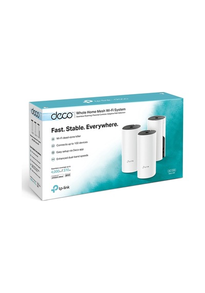Deco M4 3-pack , Ac1200 Mbps, Dual-band, Gigabit Portları, 100 Cihaza Kadar Bağlanılabilirlik, 370 M²'ye Kadar Kapsama, Mobil Uygulama İle Kolay Kurulum, Wi-fi 5 Mesh Sistemi Deco M4 3-pack , Ac1200 Mbps, Dual-band, Gigabit Portları, 100 Cihaza Kadar Bağlanılabilirlik, 370 M²'ye Kadar Kapsama, Mobil Uygulama İle Kolay Kurulum, Wi-fi 5 Mesh Sistemi