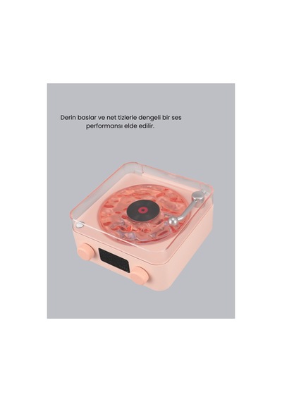 Astraltech Gece Lambası Stereo Bluetooth Hoparlör Dijital Saat Su Dalgası Efektli 3-ü-1 Cihaz