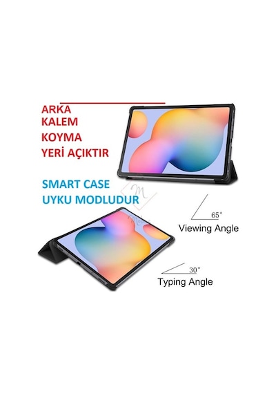 Samsung Uyumlu Galaxy Tab S7 Fe Lte T737 Kılıf T735 T730 Pu Deri Smart