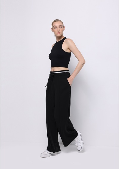 Colin's Colins Regular Fit Yüksel Bel Geniş Paça Kadın Siyah Pantolon Cl1075595 Q1.v1 Blk Siyah Colin's Colins Regular Fit Yüksel Bel Geniş Paça Kadın Siyah Pantolon Cl1075595 Q1.v1 Blk Siyah