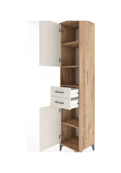 Hyperion Dolap 4 Raflı 2 Çekmeceli 2 Kapaklı 44x44x221 Çam-aytaşı Atlas Çam
