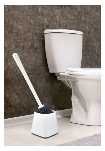 Silikon Wc Tuvalet Banyo Fırçası Klozet Fırçası Beyaz