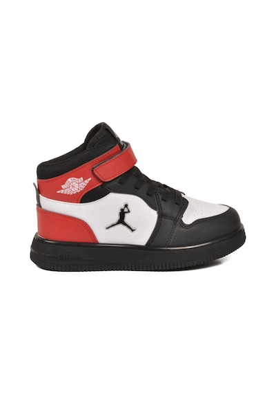 Cool Kırmızı Cırtlı Basket Tarzı Bilek Boy Sneaker Erkek Çocuk Spor Ayakkabı Haykat Uzun Air