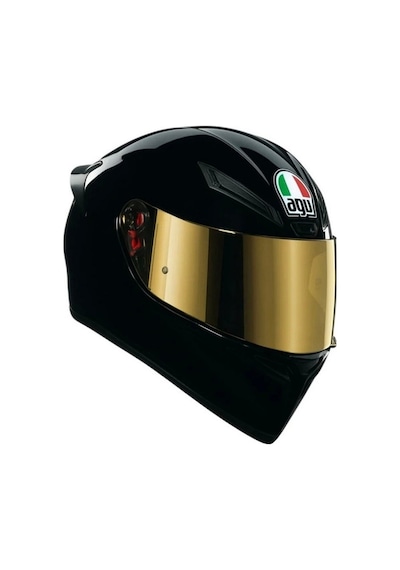 Agv K1 S Mono Black Gold Vizör Kask Parlak Siyah