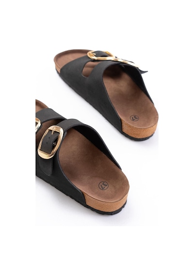 Aymood P-101 Siyah Günlük Birkenstock Kadın Terlik