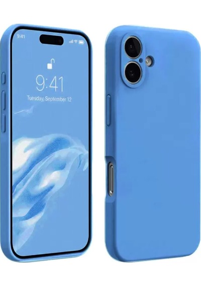 Newface Apple İphone 16 Kılıf First Silikon - Mavi