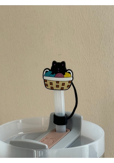 Sevimli Kedi Model Silikon Toz Geçirmez Sızdırmaz Pipet Kapağı 1 Adet Termos Ile Uyumlu Siyah - Turuncu Sevimli Kedi Model Silikon Toz Geçirmez Sızdırmaz Pipet Kapağı 1 Adet Termos Ile Uyumlu Siyah - Turuncu