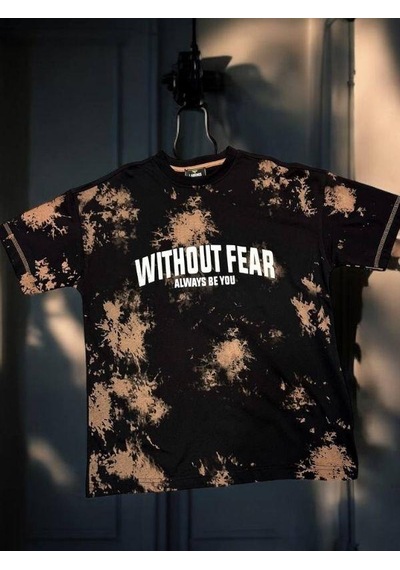 Carinos Erkek Çocuk Batik Desenli Oversize Tshirt-14552 SIYAH