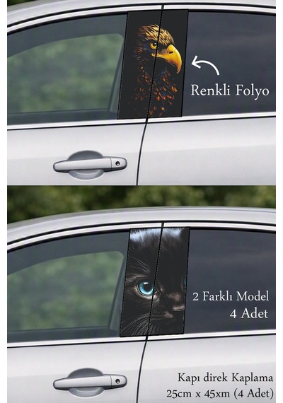 Estetik Çizgi Kapı Direk Folyo Sticker Etiket