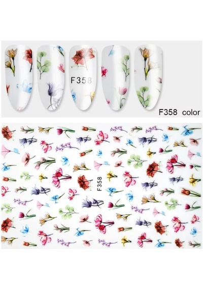 3D Yapışkan Tırnak Dövme Tırnak Sticker Nail Art F358