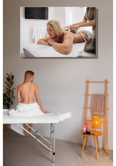 Dekoratif Yatay Kanvas Tablo Tekli Güzellik Salonu Spa Merkezi Anti-selülit Masajı 1492