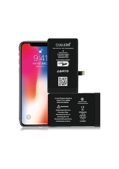 Cullera Apple Uyumlu iPhone X  Güçlendirilmiş Batarya Pil-3210 Mah