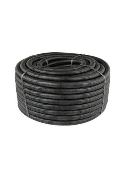 Mutlusan 50 Metre 18 Ø Lik Plastik Spiral Boru Siyah Meks Serisi