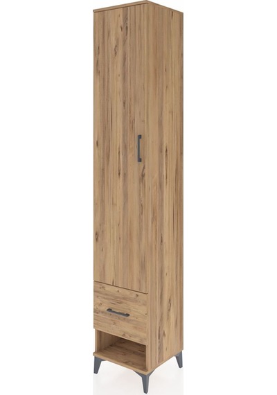 Hyperion Dolap 3 Raflı Tek Çekmeceli Tek Askılı 44x44x243 Çam... Çam Hyperion Dolap 3 Raflı Tek Çekmeceli Tek Askılı 44x44x243 Çam... Çam
