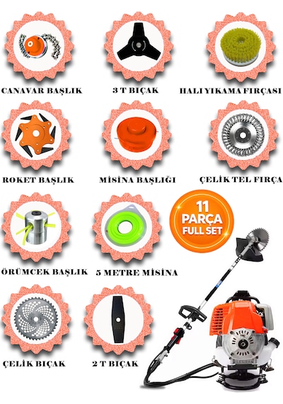 Cros Lombard Italy Sfr-11 Domınatore Sırt Tipi Benzinli Ot Çalı Çim Biçme Tırpanı+ Full Bahçe Setli Halı Yıkamalı