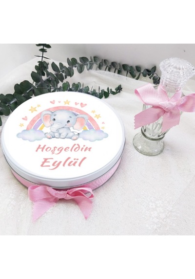 Gokkuşak Sevimli Fil Baskılı Kız Bebek Çikolatası