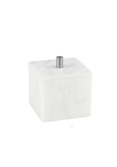 Baster Square Pamukluk, Tezgah Üstü, 10x11x10cm - Doğaltaş/krom