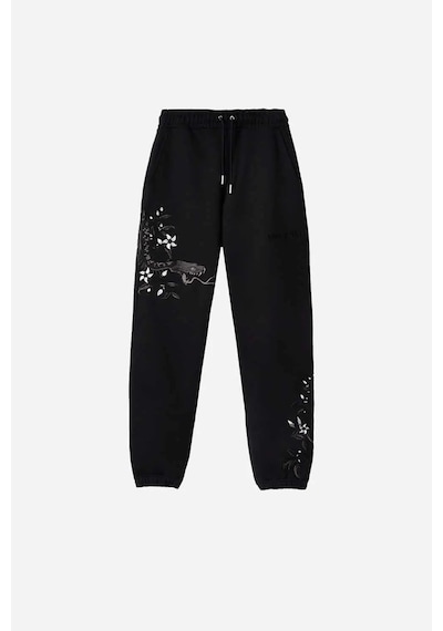 American Rag Cie Night Python Nakışlı Sweatpants - Organik Pamuk, Şık Ve Rahat Tasarım Siyah