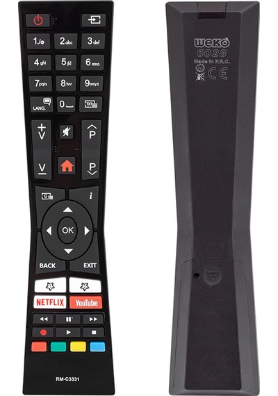 -Vestel Uyumlu -jvc Rm-c3331 Netflıx-youtube Tuşlu Lcd-led Tv Kumanda