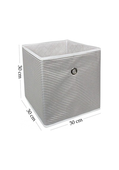 Raf Organizer Kutu Seti 30x30x30cm Yeni Sezon Nano Teknoloji Su Geçirmez Kumaş Gri Gri