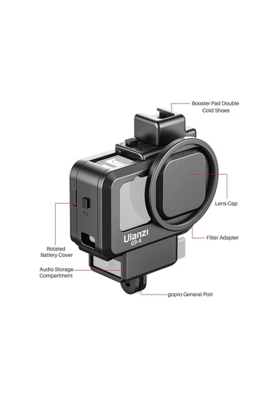 G9-4 Gopro Hero 9 Vlog Case Plastik Çerçeve