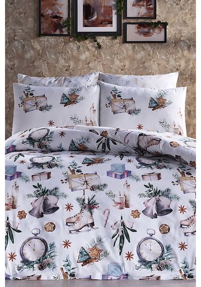 Doqu Home Poly Cotton Skate Çift Kişilik Nevresim Takımı Çok Renkli