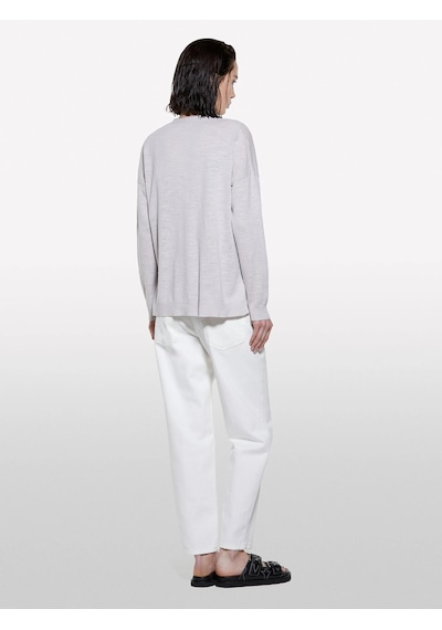 Sisley Keten Karışımlı Triko Hırka Kadın Gri Hırka - 325p105gm602m