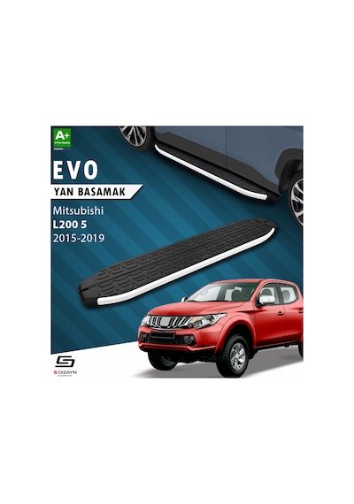 S-dizayn Mitsubishi L200 5 Evo Aluminyum Yan Basamak 193 Cm 2015-2019 A+ Kalite