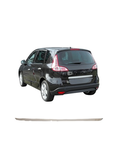 Renault Scenic Uyumlu 2010 Ve Üzeri Krom Bagaj Alt Çıtası Paslanmaz Çelik
