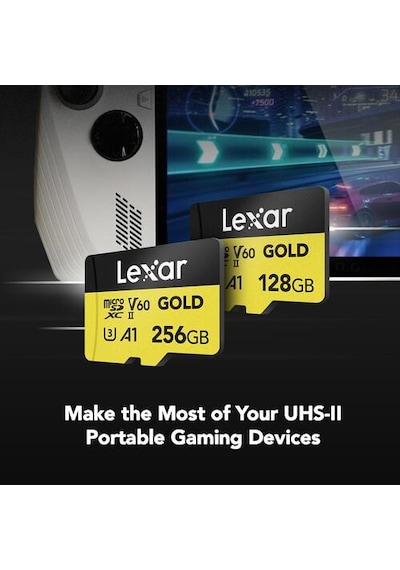 Lexar 256 GB Profesyonel GOLD UHS-II MicroSDXC Hafıza Kartı