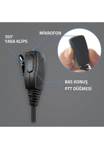 Quansheng UV-K5 UV-K6 Uyumlu Kablolu Mikrofonlu Kulaklık