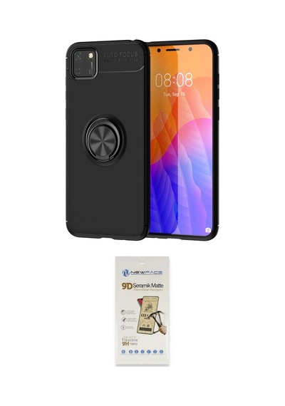 Cep Huawei Uyumlu Y5p Kılıf Yankı Form Prime İkili Koruma Seti Najmaddin Kırmızı