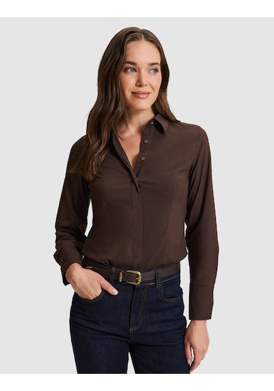 Pierre Cardin Kahverengi Slim Fit Uzun Kollu Gömlek 50331517 Vr029