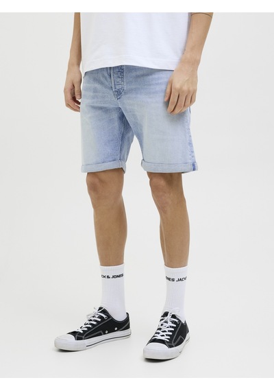 Jack & Jones Jack Jones Erkek Likralı Siyah Kot Şort 12269612 Mavi
