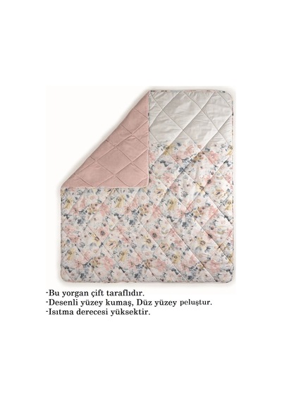 Cotton Box Velvet-dalya Pudra-tek Kiş,yorgan Çift Taraflı 55x215