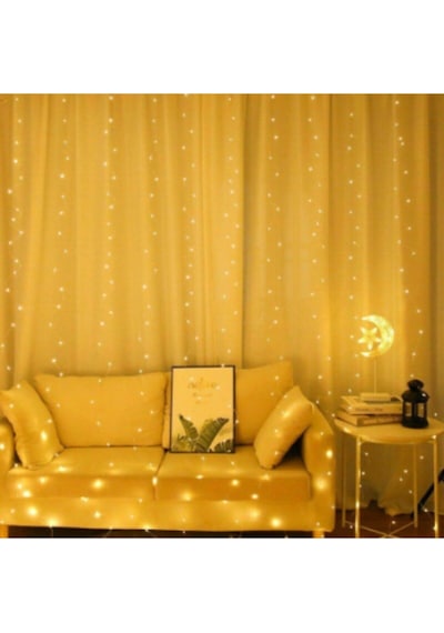 Kumandalı 8 Ayrı Moda Sahip Perde Led  2 Metre ( 2 mt X 2 mt ) Perde Led Peri Led Usb HDH75
